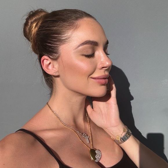 LOT 2033 18K gold plated Yves Saint Laurent vintage two tone necklace - Picture 3 of 8